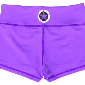 Purple-Savage-Barbell-Booty-Shorts