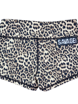 Leopard Booty Shorts Savage Barbell