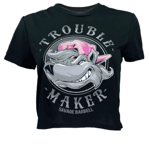 trouble-maker-Crop-tee