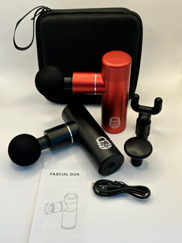 Massage gun rood zwart compleet